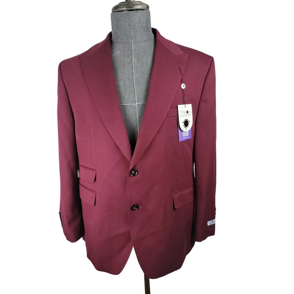 Tayion Sport Coat Mens 44S Red Two Button Modern Fit Blazer Suit‎ Jacket NWT